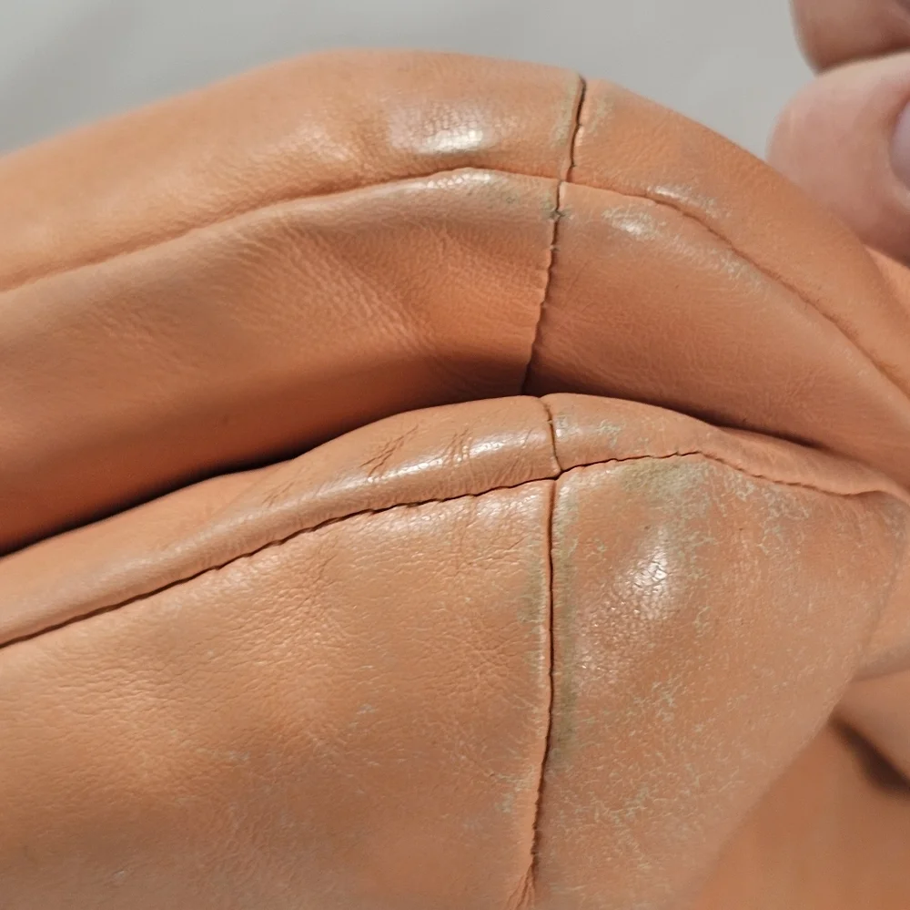 Vtg COACH Peach Leather Shoulder Bag (14755) RARE - Picture 8 of 14